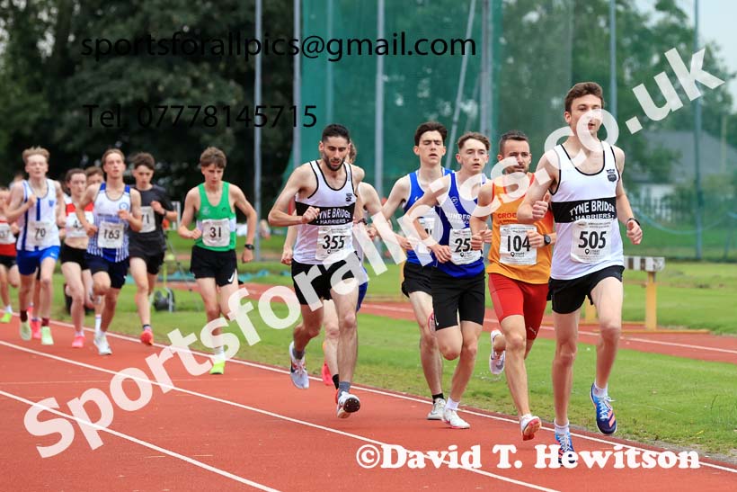 The 1500 metres, Wednesday, july 24th, 2024 NEGP 5, Monkton Stadium.  Photo: David T. Hewitson/Sports for All Pics